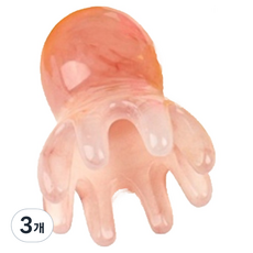 Ondaum 章魚頭皮按摩器, 琥珀色, 3個