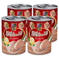 元氣家族 犬用肉排罐 義大利產 角切肉塊+濃縮鮮甜高湯, 特選雞肉, 400g, 4罐