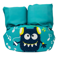 Reddot紅點生活 免充氣快學浮力手臂圈 斜紋布材質 柔軟舒適 適用體重10-25kg, 綠色怪獸, 1個