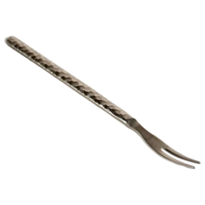 ASAHI 日本 霞 Kasumi 鈦製餐具 錘紋水果叉 TW-109, 銀色, 1個