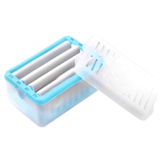 多功能肥皂洗衣刷收納盒 Set, 12.5cm x 6cm x 7.5cm, 藍色, 4個