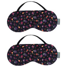 GREEN LIFE 草本眼部熱敷袋 藍色水果碎花, 1入, 2個