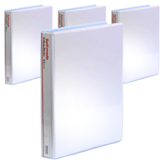 Heemang D型環活頁夾 2cm 標籤顏色隨機 3孔, 白色, 4個