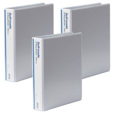 Heemang D型環活頁夾 5cm 附標籤 3孔 顏色隨機, 白色, 3個