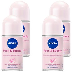 NIVEA 妮維雅 台灣公司貨 珍珠煥采系列 止汗爽身乳液, 50ml, 4瓶
