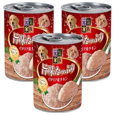 元氣家族 犬用特選雞肉肉排罐 義大利產 角切肉塊+濃縮鮮甜高湯, 特選雞肉, 400g, 3罐