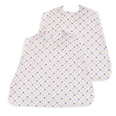 Clean Uniform 防水成人用圍兜 魔鬼氈型, 華麗圓點, 2個