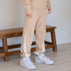 Uravi 兒童拼接剪裁束口褲