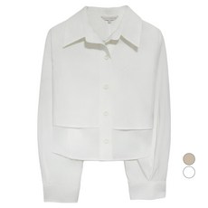 OLIVE DES OLIVE 女款疊穿雙層短版襯衫