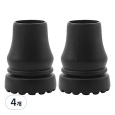 Dr. Feliz J 拐杖橡膠替換頭 22mm, 黑色, 4個