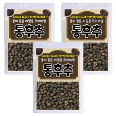 풍미 좋은 프리미엄 통 흑후추 리필용, 600g, 3개