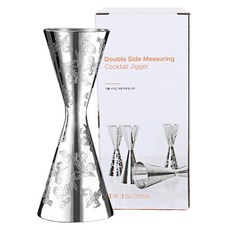 KALDIN 在家調酒 雞尾酒量杯 刻度型葉形量酒器 30/45ml, 1個, 銀色