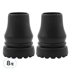 Dr. Feliz J 拐杖橡膠替換頭 22mm, 黑色, 8個