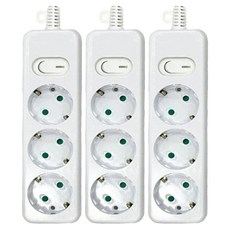 다조아 안전 스위치 멀티탭 3구, 3m, 3개