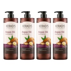 KERASYS 摩洛哥堅果油洗髮精 嬰兒爽身粉香, 1L, 4瓶