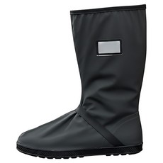 COMET 快穿加厚 防滑鞋底 雙層防護 42cm高, 反光雨鞋套 黑色, 1雙