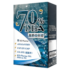 Taiwan Healthy Farm 台灣康田 魚油70%DHA, 1個, 60顆