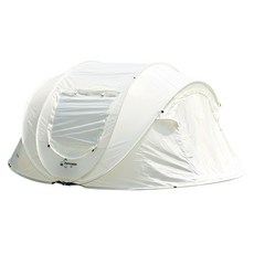 ALASKA BLACK 爆米花一鍵式快開帳篷 象牙白 4-5人用, 象牙, 3-4人