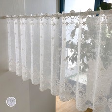 蕾絲花紋窗簾, 單色