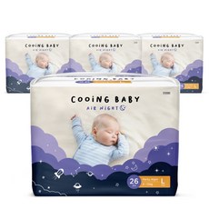 Cooing 쿠잉 에어나이트 팬티, 대형(L), 104매