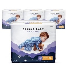 Cooing 쿠잉 아동용 에어나이트 풀잠 팬티, 특대형(XL), 88매