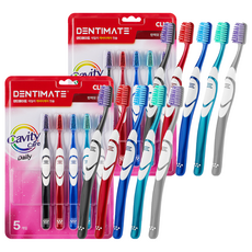 CLIO Dentimate 每日蛀牙護理彈力毛牙刷, 2個, 10入