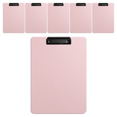 동아피엠에스 세로형 두꺼운 벽걸이 클립보드 A4 31.5 x 22.5 cm, 핑크, 6개