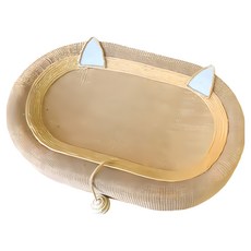 劍麻貓抓窩-貓耳麻繩窩 (全麻繩) 重量約375g, 1個, 60 x 40 x 8.5cm