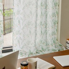 바자르 썸그린 가리개커튼 긴창형 + 길이조절 압축봉