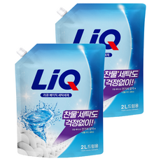 LiQ 基本滾筒式液體洗衣精補充包, 2個, 2L