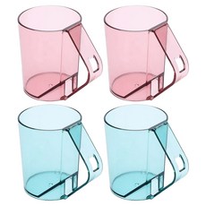 MONACO OLIVE 倒置透明漱口杯 2件組, 天藍色 + 粉紅色, 2套