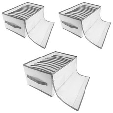 Reddot 紅點生活 加蓋防塵衣物分隔收納盒 升級款 12格, 3個, 透明白