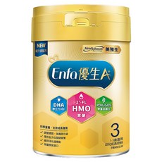 Mead Johnson 美強生 Enfa A+ 優生3號幼兒成長奶粉 HMO新配方 1~3歲, 850g, 1罐