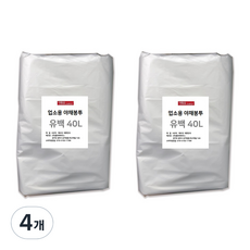 생활을그리다 업소용 야채봉투 흰색 40L 100p, 4개
