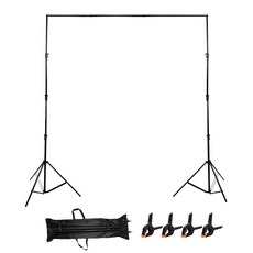 DAEHAN 背景布支架 L+背景布固定夾 4入+支架收納袋, 單品, 1套