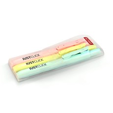 저스트클릭 마일드 형광펜S 3종 세트, 옐로우 + 핑크 + 민트, 1세트