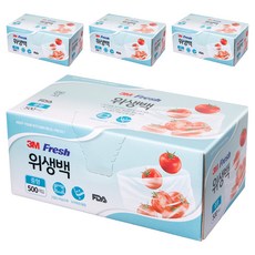 쓰리엠 후레쉬 위생백 중형 25 x 35 cm, 중(M), 500개, 4개