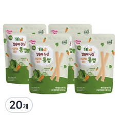 프로엠 유아용 까까 칼슘에 진심 시금치 & 당근 롱뻥, 혼합맛(시금치/당근), 30g, 20개