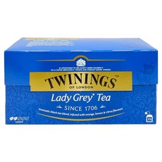 TWININGS 唐寧茶 仕女伯爵茶 散茶 黑茶混合 注入橙子 檸檬和柑橘味, 2g, 25包, 1盒