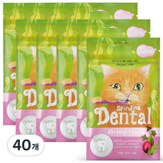 캣템 고양이 스피루리나 덴탈 간식, 쉬림프, 60g, 40개