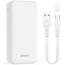 스피디 슬림듀얼 PD3.0 고속 충전 보조배터리 20000mAh C타입케이블+8핀젠더, SPE-2PQPPB200, 혼합색상