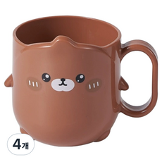 Aurafam 輕便攜帶式小熊造型漱口杯, 4個, 400ml