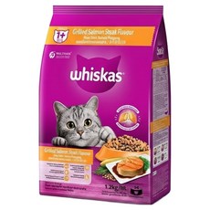 whiskas 偉嘉 貓乾糧, 烤鮭魚口味, 1.2kg, 1袋
