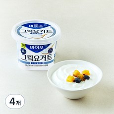 매일바이오 그릭요거트 무가당 플레인, 400g, 4개