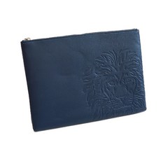 COLLYS GOLF 男士奢華獅子手拿包, 海軍藍