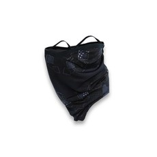 INCONTRO 刷毛圖案冬季高爾夫口罩, 圓點黑, 1個