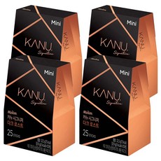맥심 카누 시그니처 다크 로스트 미니 원두커피믹스, 25개입, 4세트