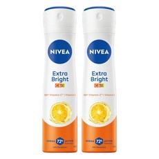 NIVEA 妮維雅 台灣公司貨 止汗爽身噴霧 深層煥白系列, 2個, 150ml