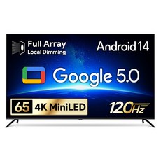 더함 4K UHD QLED MiniLED DLG 120Hz 로컬디밍 돌비 AI 구글 5.0 스마트 TV 방문설치, 165cm(65인치), UA651MINILED Google5.0 120Hz 2025C, 벽걸이형