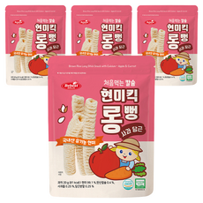 베베스트 처음먹는 칼슘 현미킥 롱뻥, 사과 당근, 20g, 4개